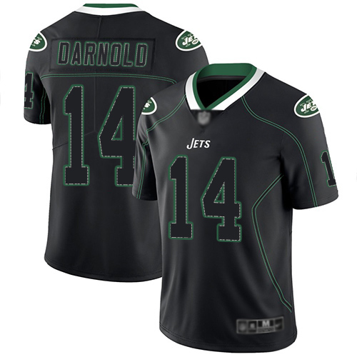 New York Jets Limited Lights Out Black Men Sam Darnold Jersey NFL Football #14 Rush->youth nfl jersey->Youth Jersey